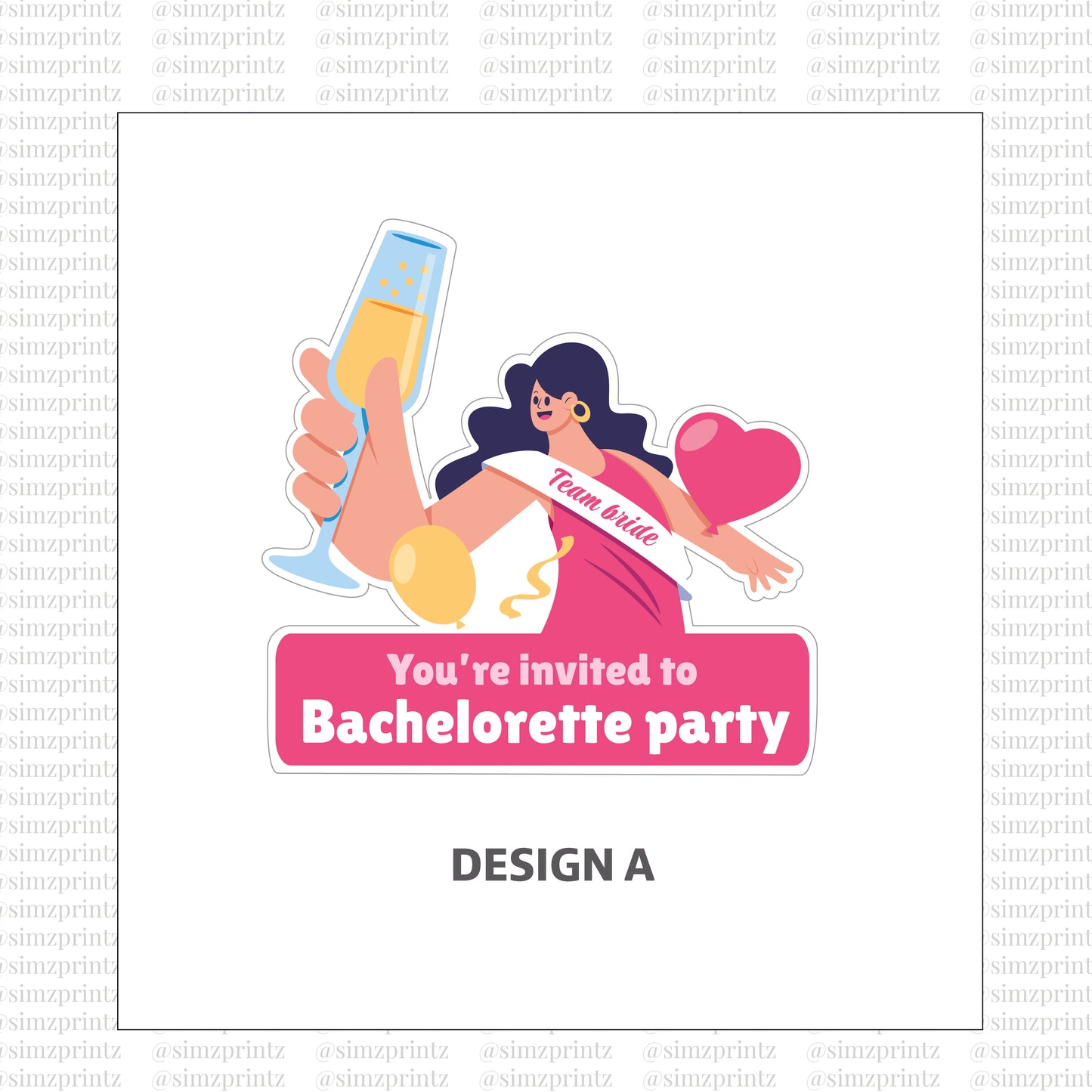 UV Sticker Prints (Bride's Party theme)