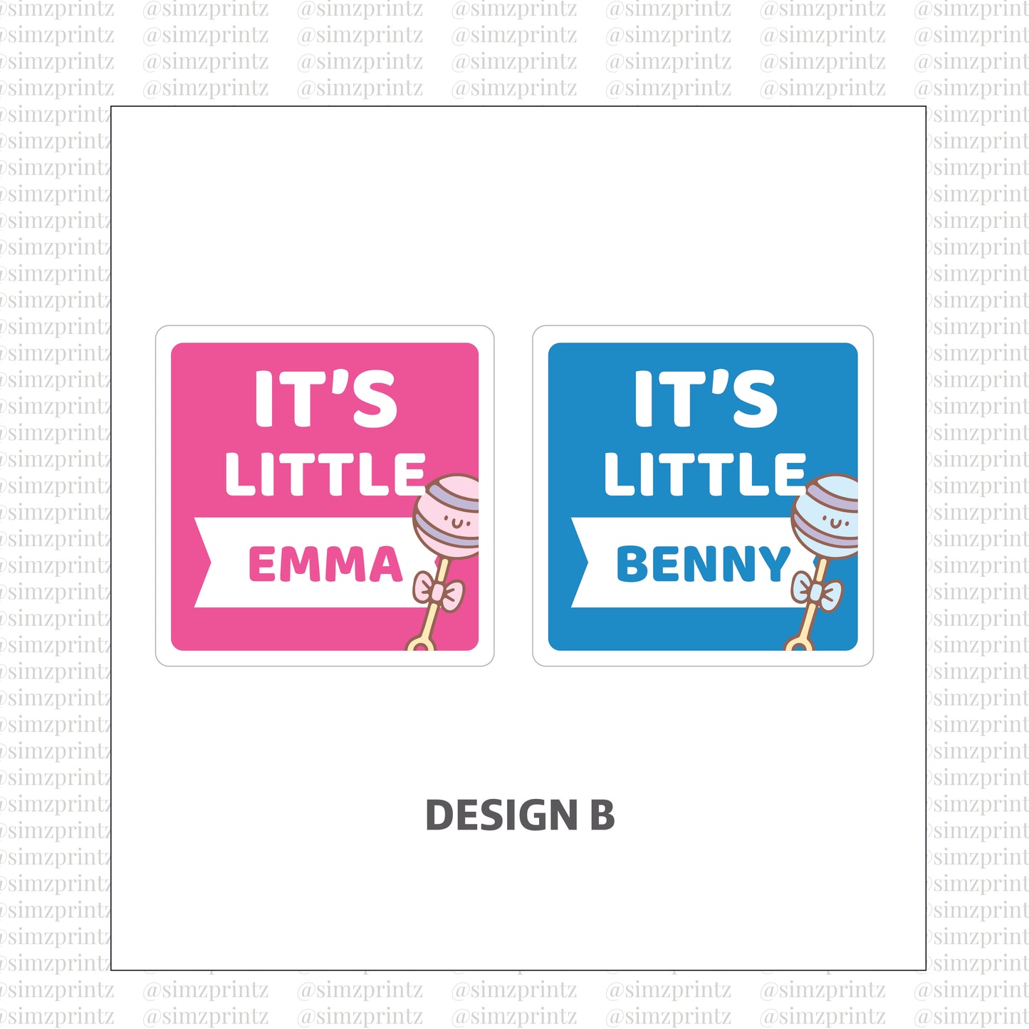 UV Sticker Prints (Gender Reveal theme)
