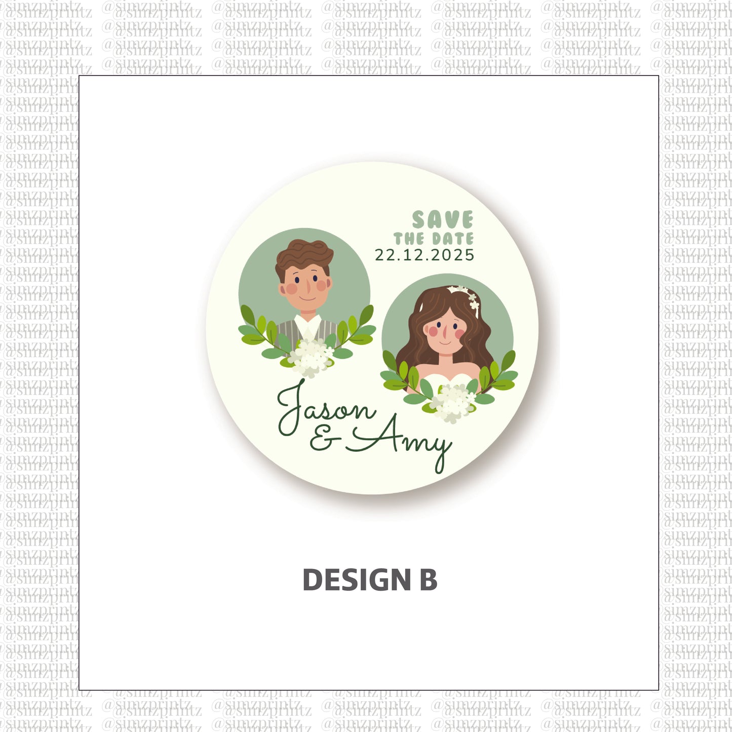 UV Sticker Prints (Wedding theme)