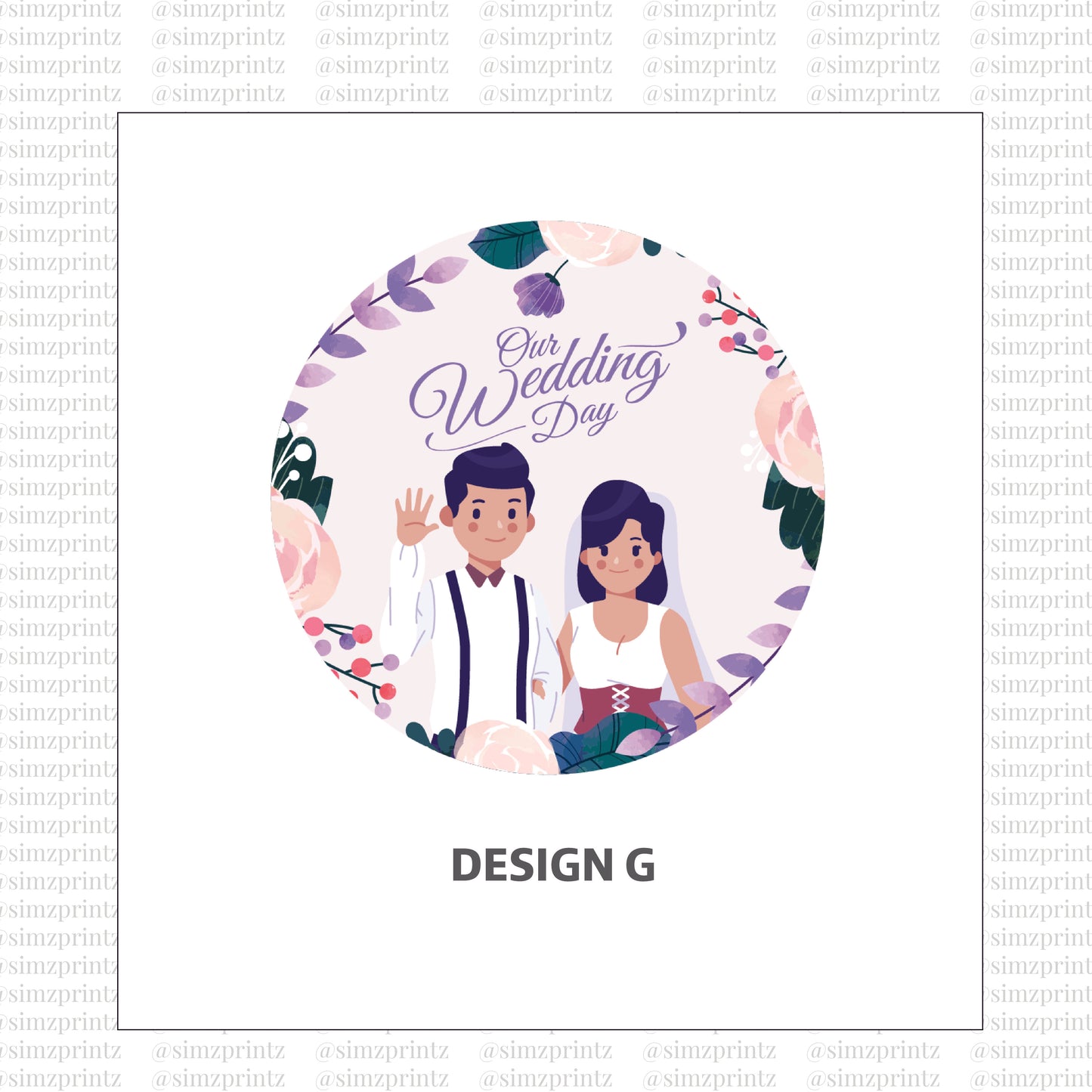 UV Sticker Prints (Wedding theme)