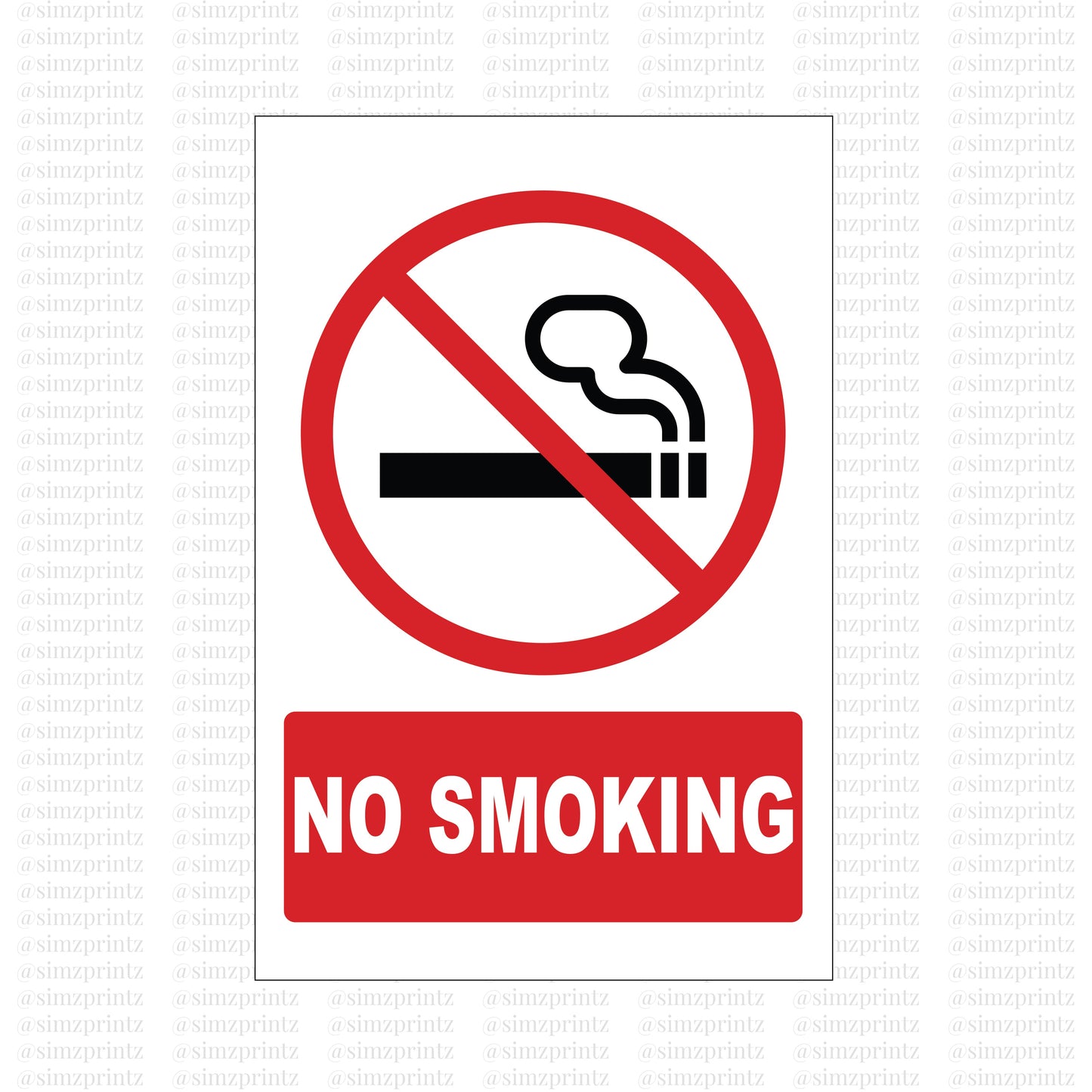 No Smoking Sign Sticker
