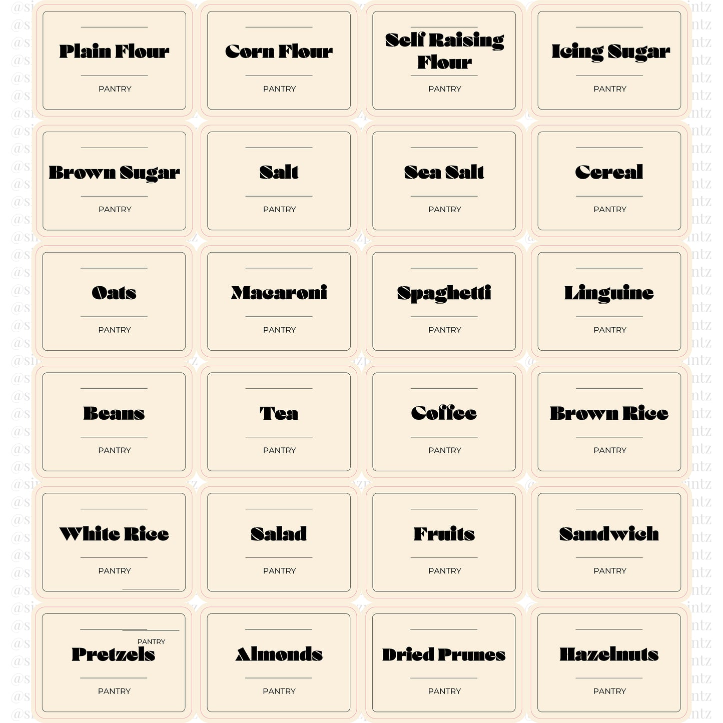 Pantry Sticker Label Pack (Set of 24)