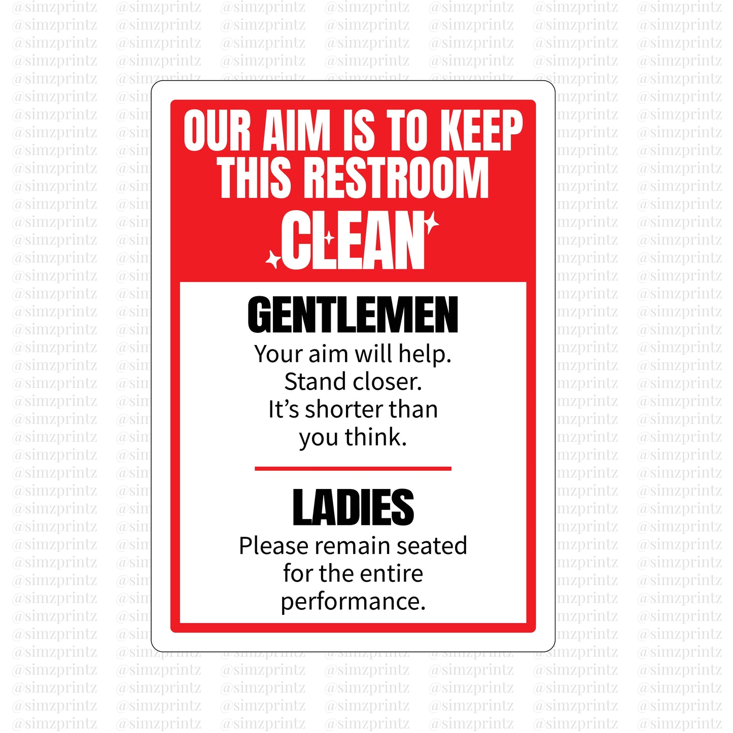 Toilet Cleanliness Sign