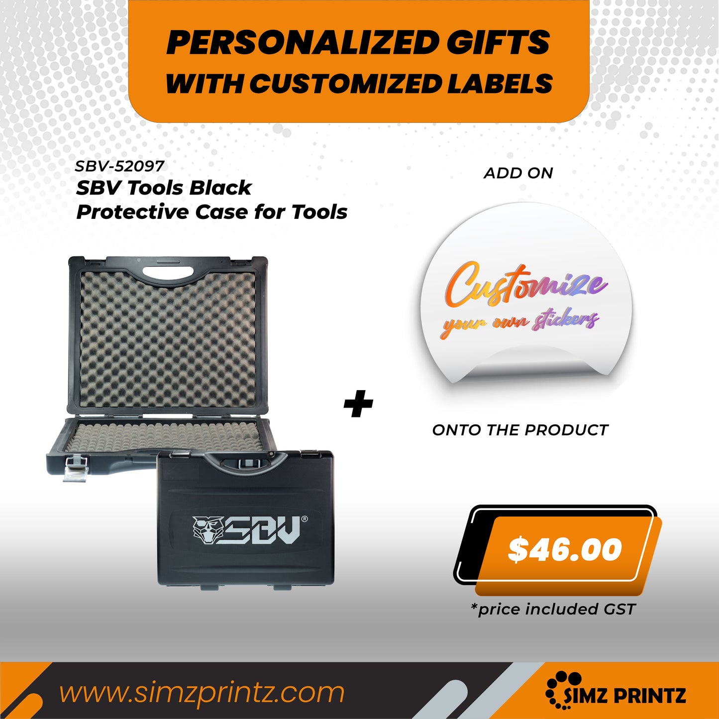 SBV Tools Black Protective Case for Tools