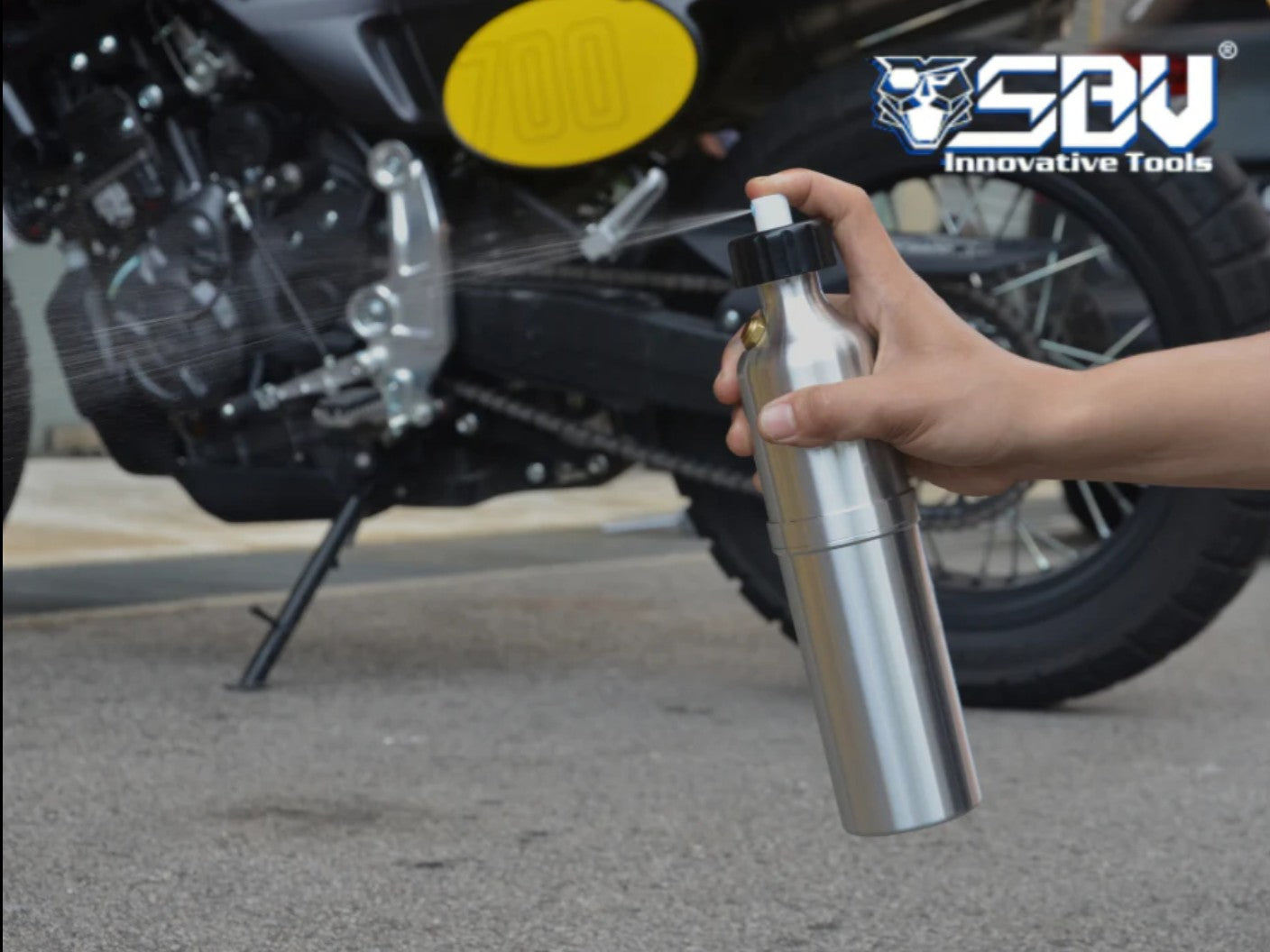 SBV Tools Rechargeable ECO-Spray Bottle in Aluminium