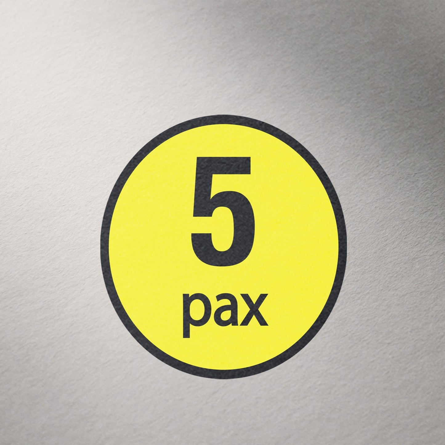 Vehicle Pax Limit Label Sticker