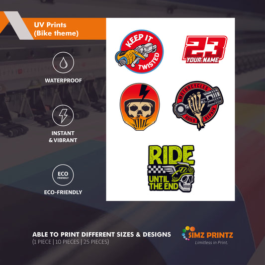 UV Sticker Prints (Bike theme)