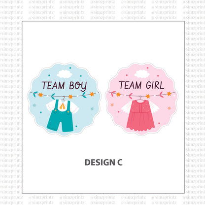 UV Sticker Prints (Gender Reveal theme)