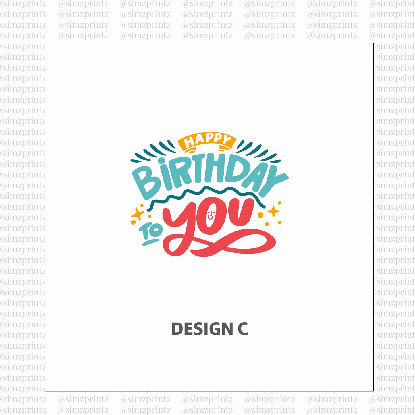UV Sticker Prints (Birthday Party theme)