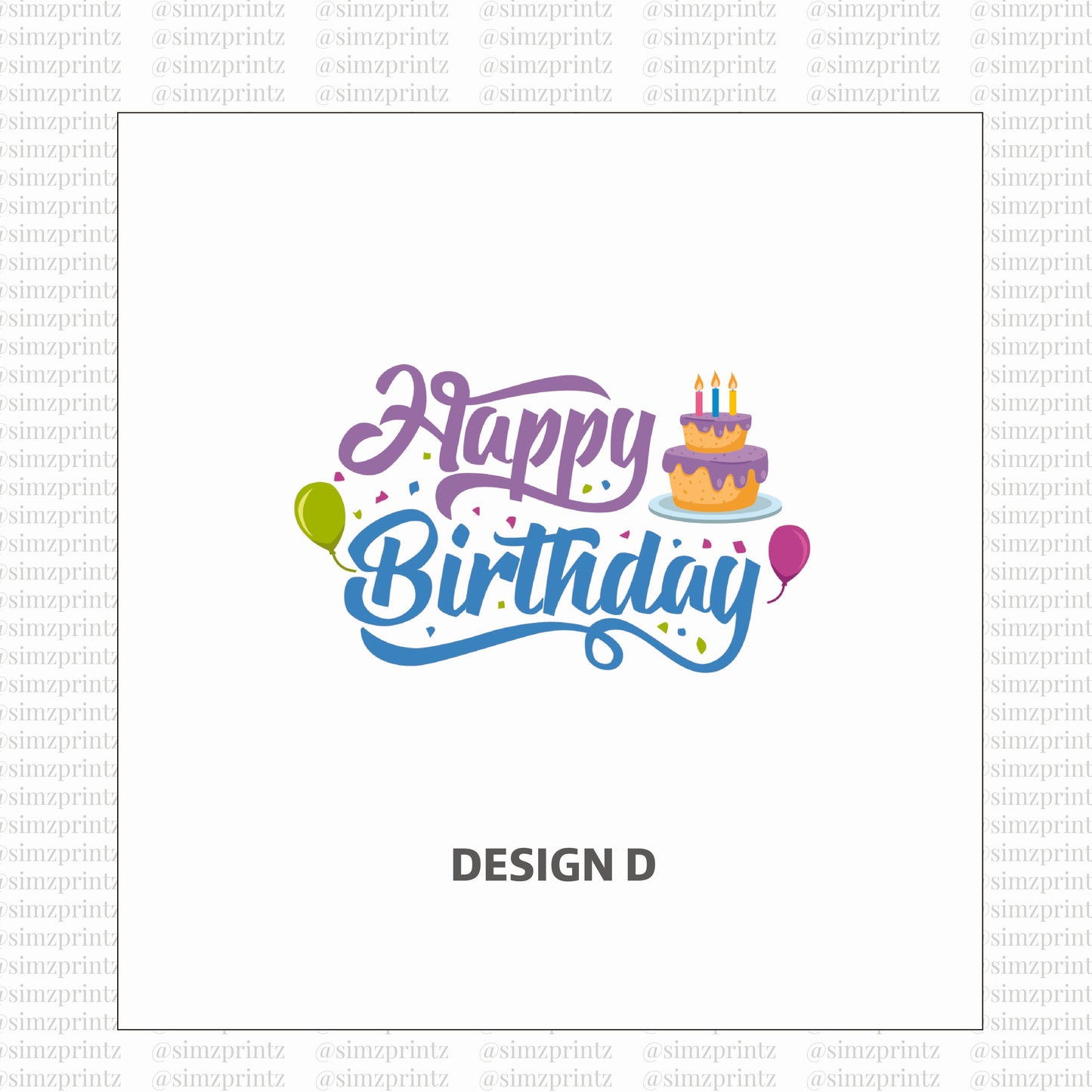 UV Sticker Prints (Birthday Party theme)