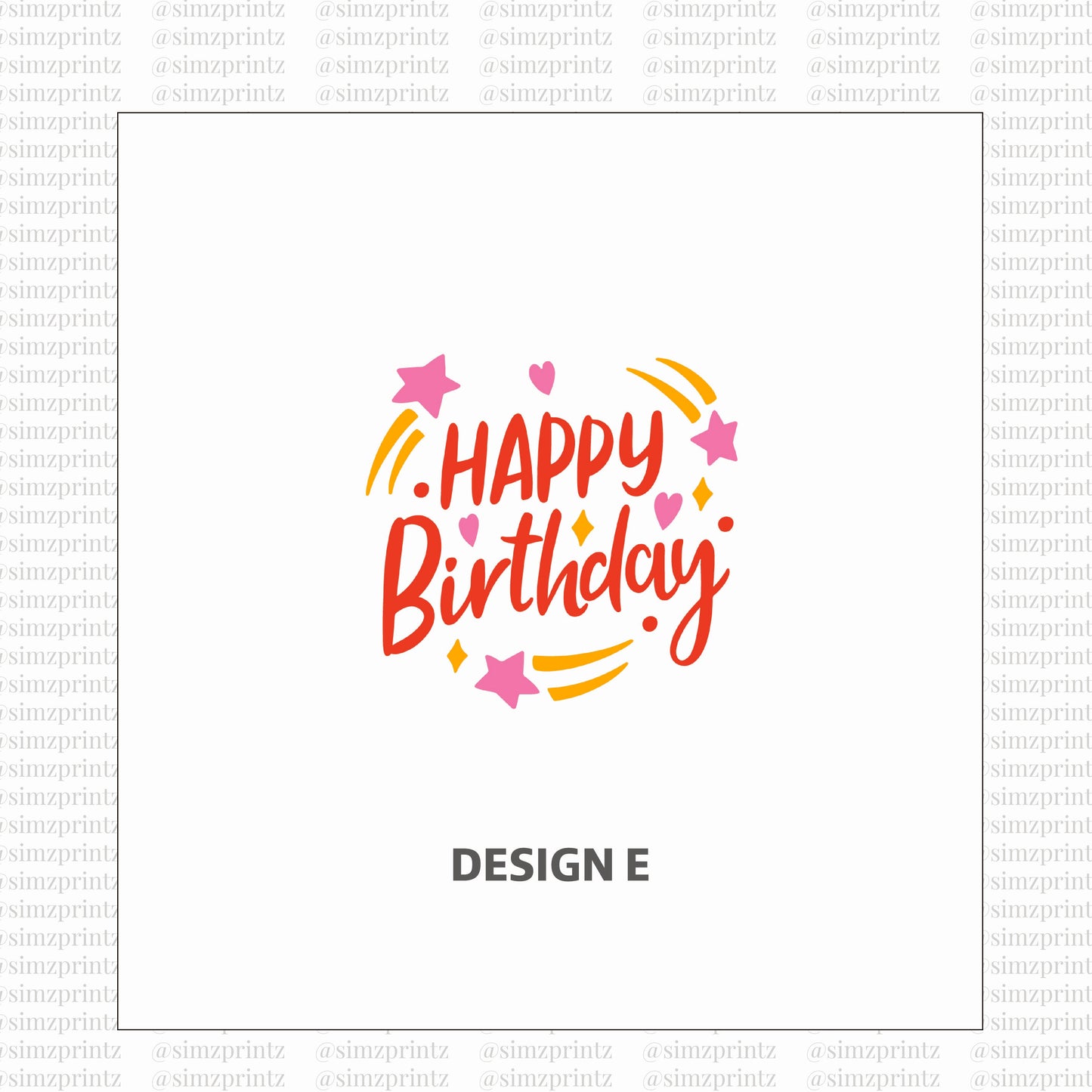 UV Sticker Prints (Birthday Party theme)