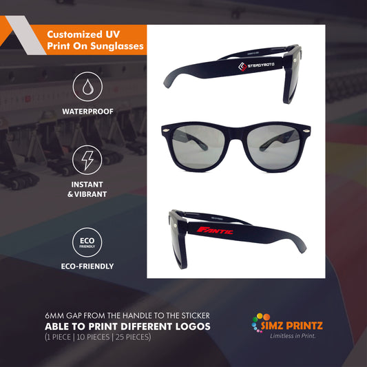 UV Sticker Prints on Sunglasses