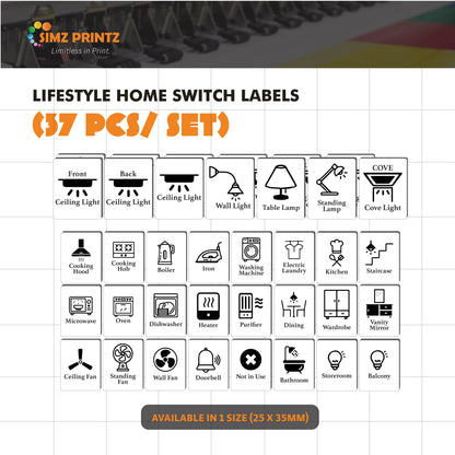 Lifestyle Home Switch Labels