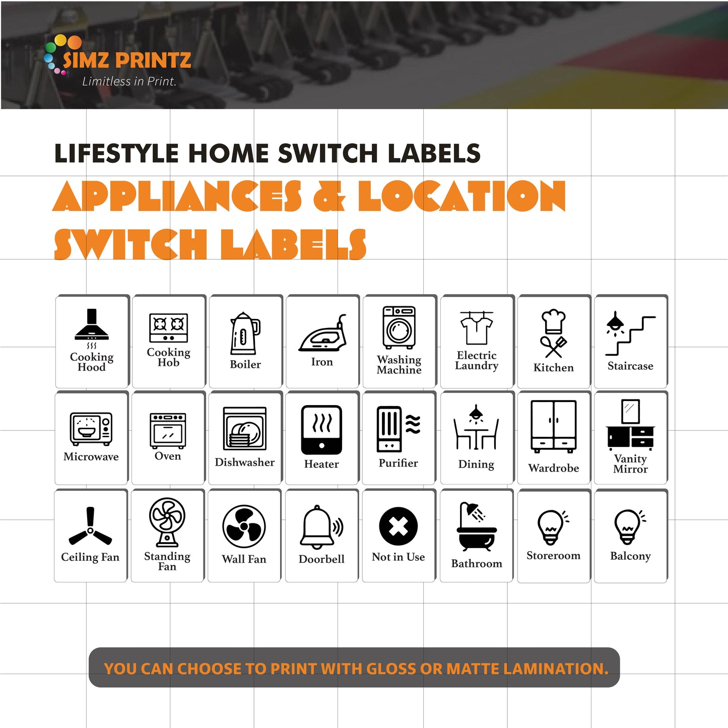 Lifestyle Home Switch Labels