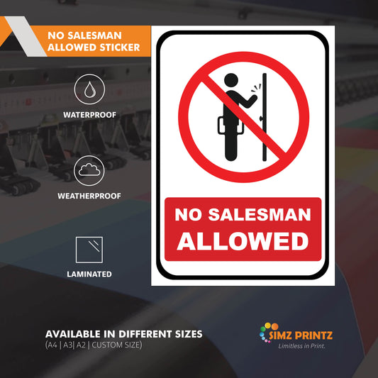 No Salesman Allowed