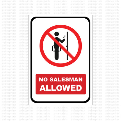 No Salesman Allowed