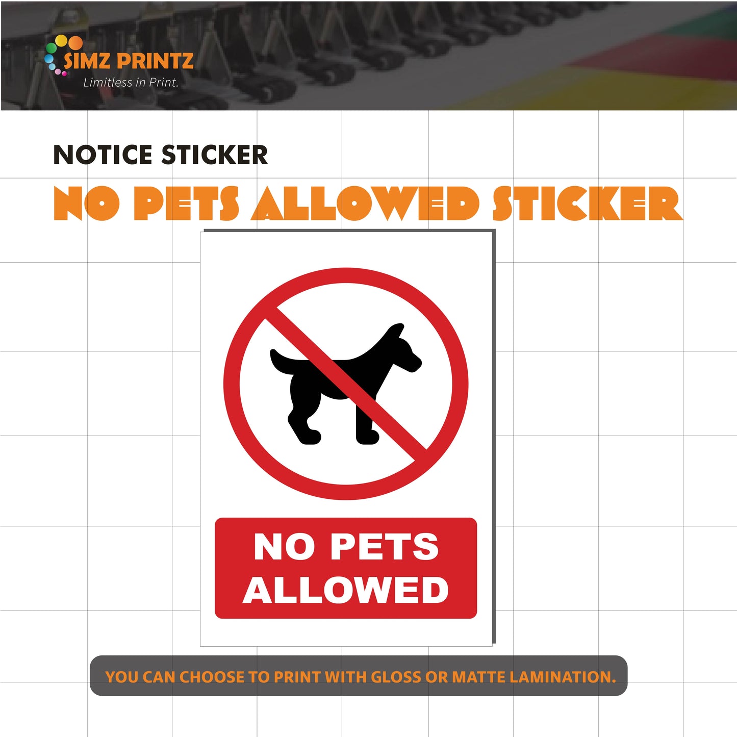 Notice Sticker