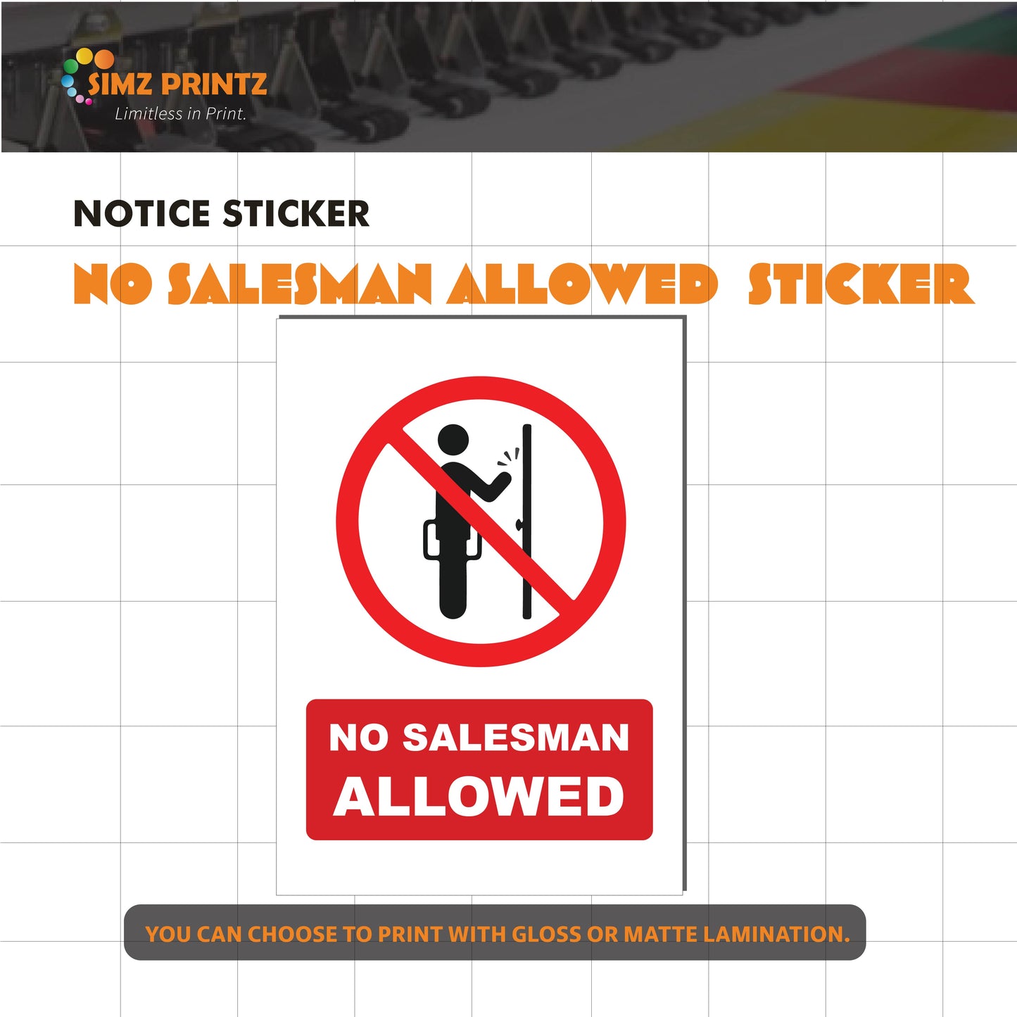 Notice Sticker