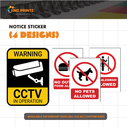 Notice Sticker