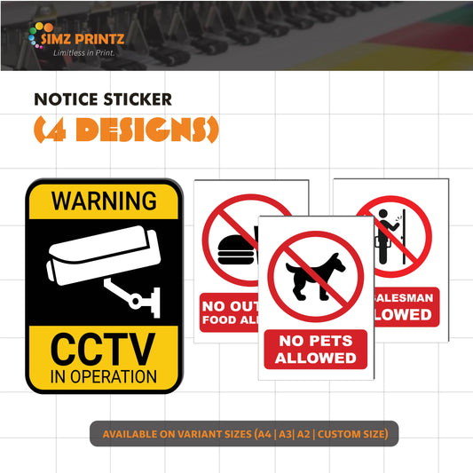 Notice Sticker