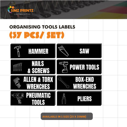 Organising Tool Labels Sticker