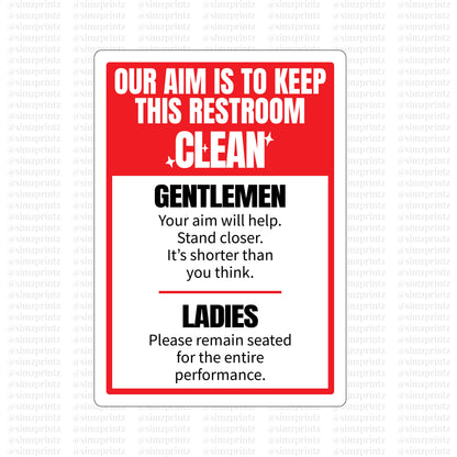 Toilet Cleanliness Sign