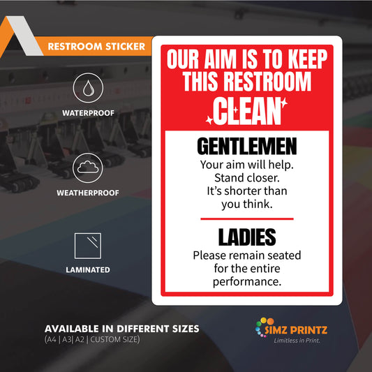Toilet Cleanliness Sign