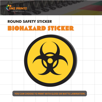 Round Safety Sticker (250mm D)