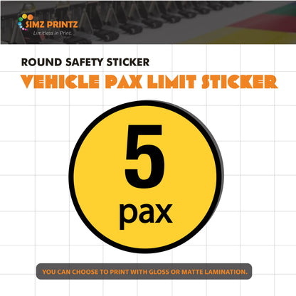Round Safety Sticker (250mm D)