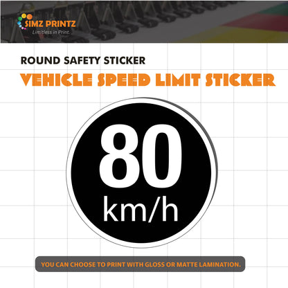 Round Safety Sticker (250mm D)