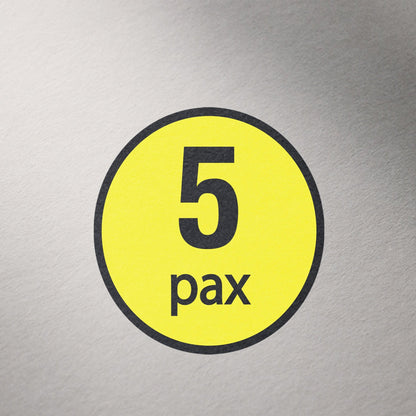 Vehicle Pax Limit Label Sticker
