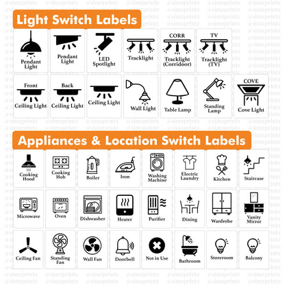 Lifestyle Home Switch Labels