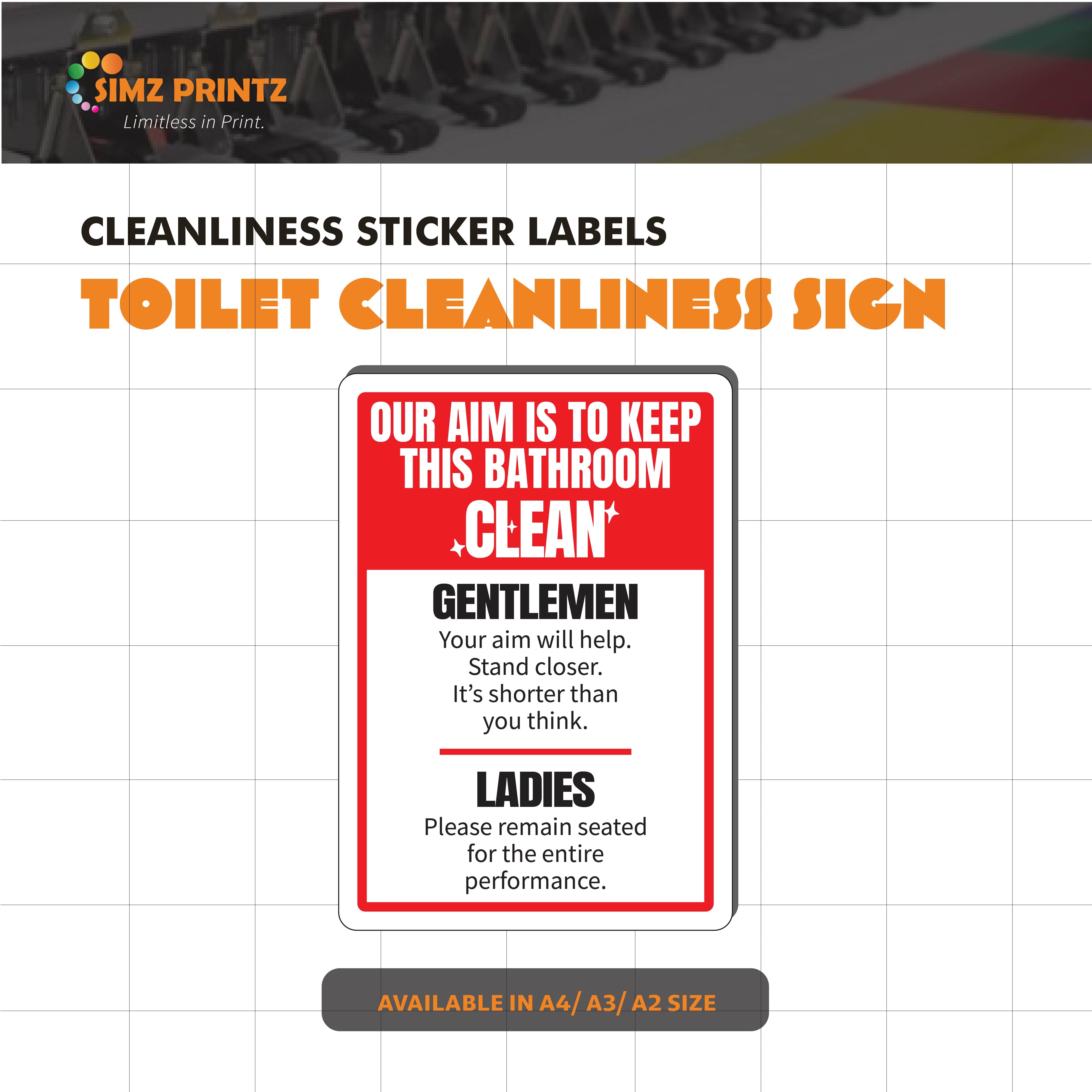 Toilet Cleanliness Sign – SIMZ Printz