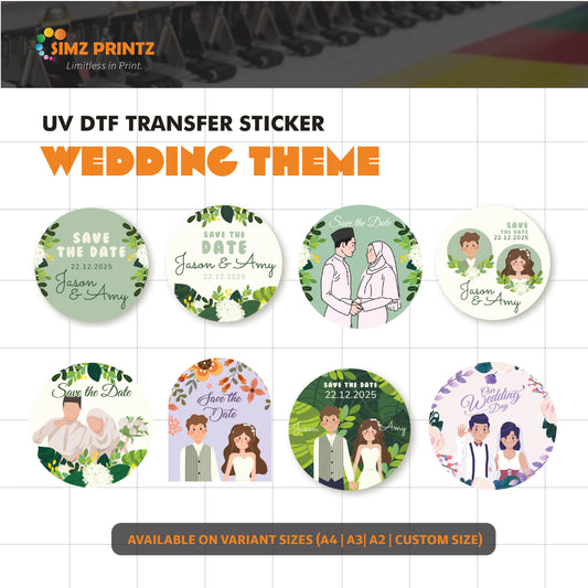 UV Sticker Prints (Wedding theme)