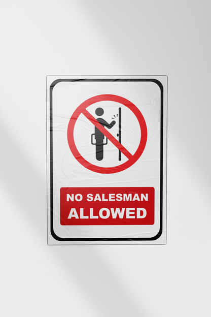No Salesman Allowed
