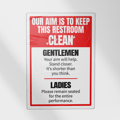 Toilet Cleanliness Sign